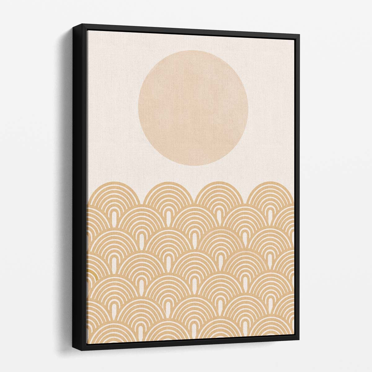 Mid-Century Geometric Abstract Sun Illustration by THE MIUUS STUDIO by Luxuriance Designs, made in USA