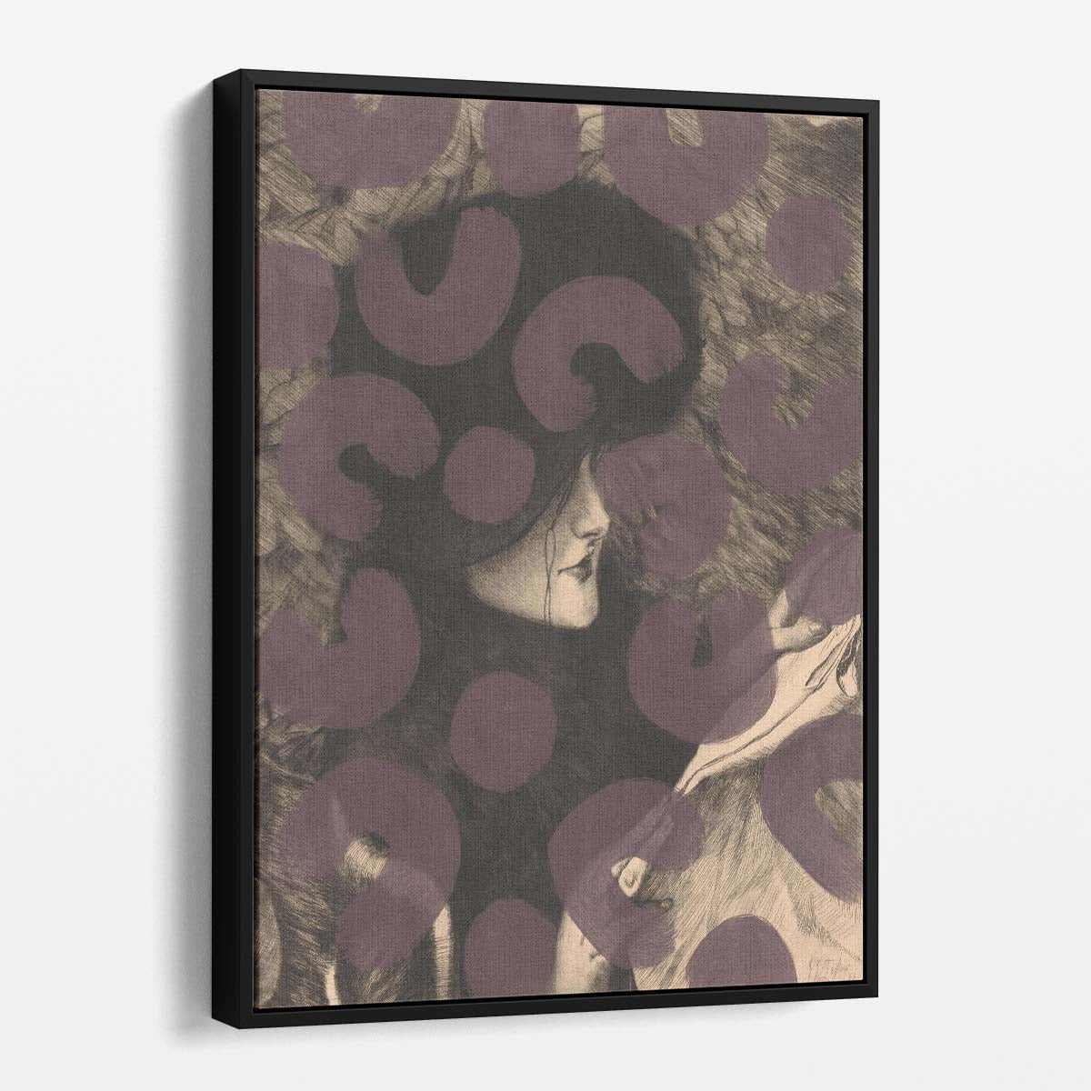 Romantic Modern Abstract Woman Illustration Art by Yopie Studio by Luxuriance Designs, made in USA