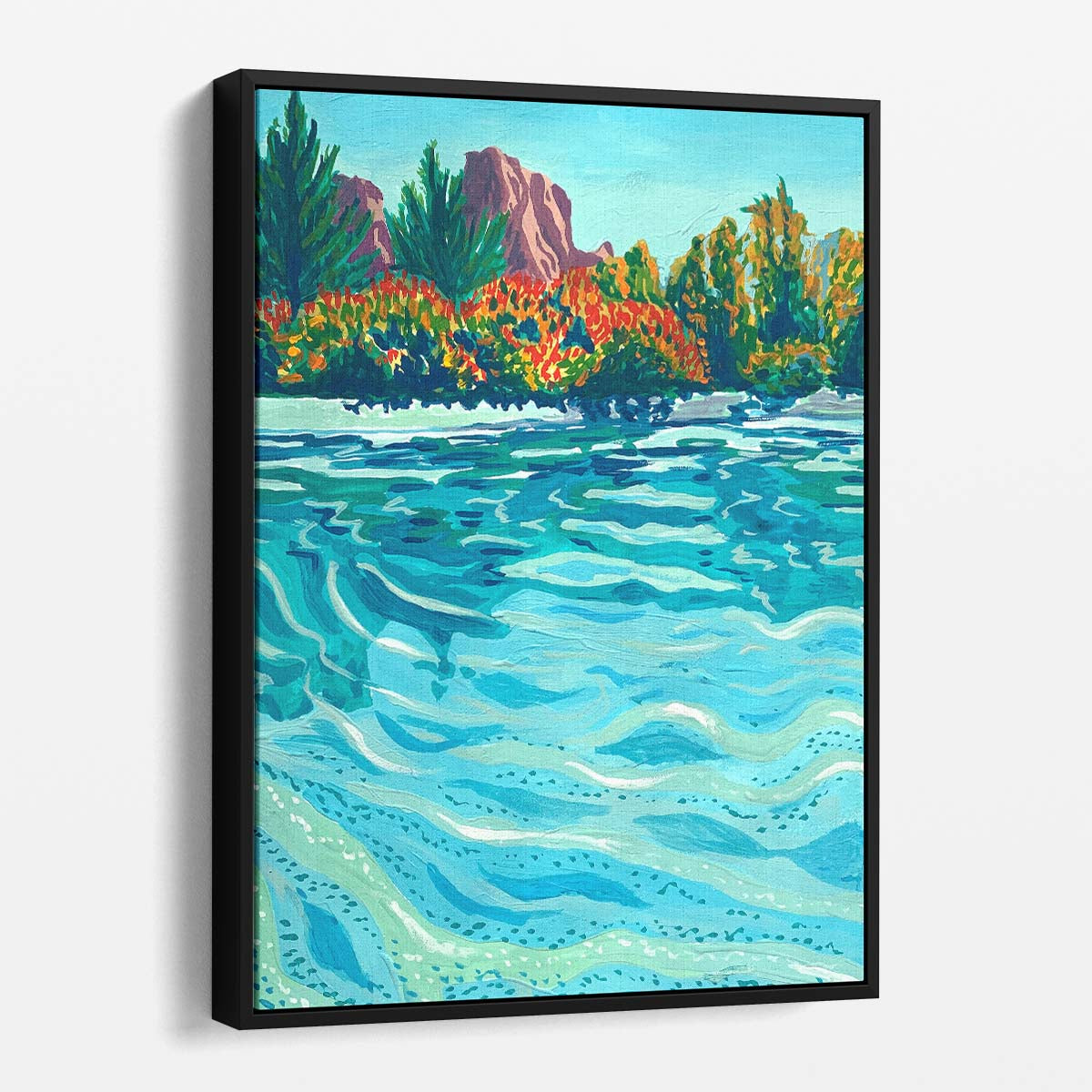 Sedona Arizona Vibrant Gouache Landscape Illustration Artwork by Luxuriance Designs, made in USA