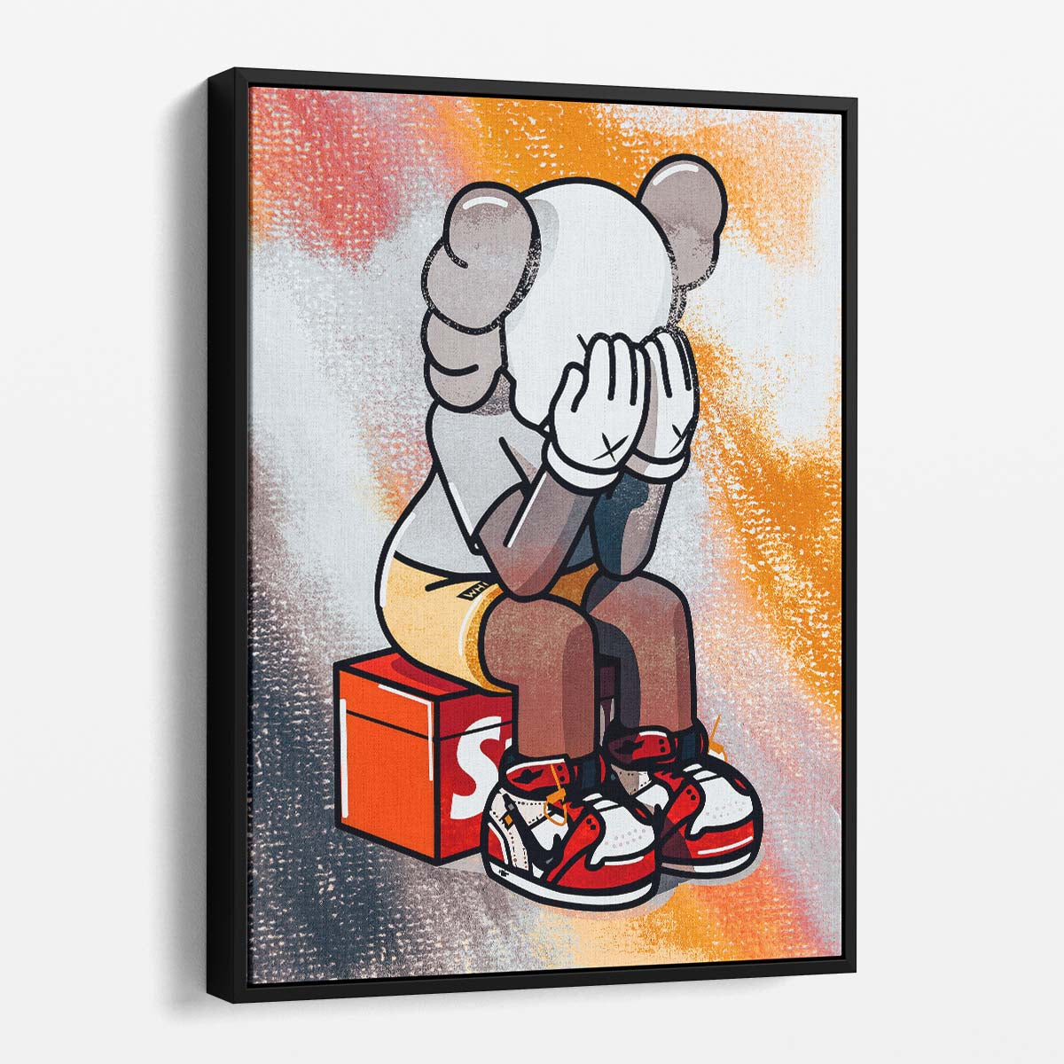 Supreme Kaws Cartoon Wall Art by Luxuriance Designs. Made in USA.