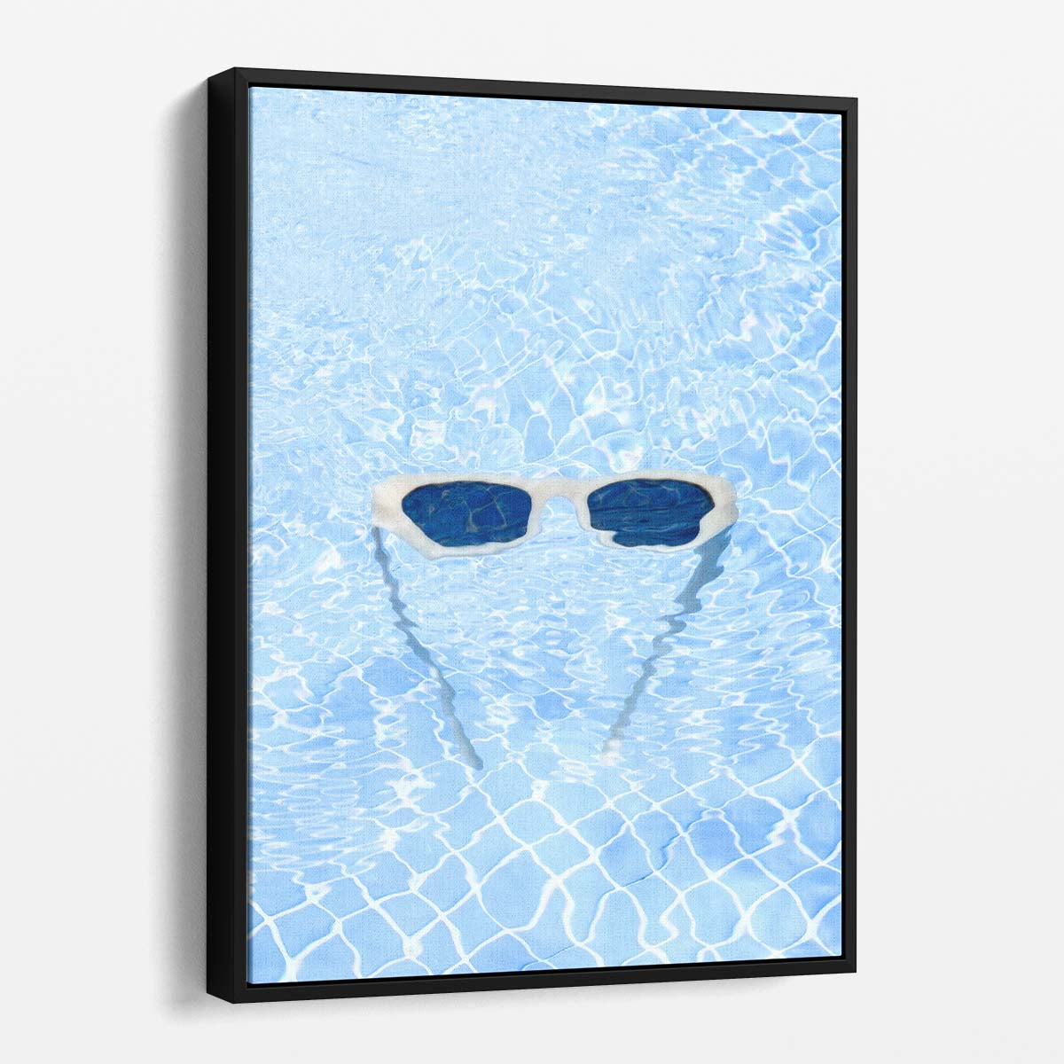 Blue Pool Water, Floating Sunglasses Summer Vacation Photography by Luxuriance Designs, made in USA