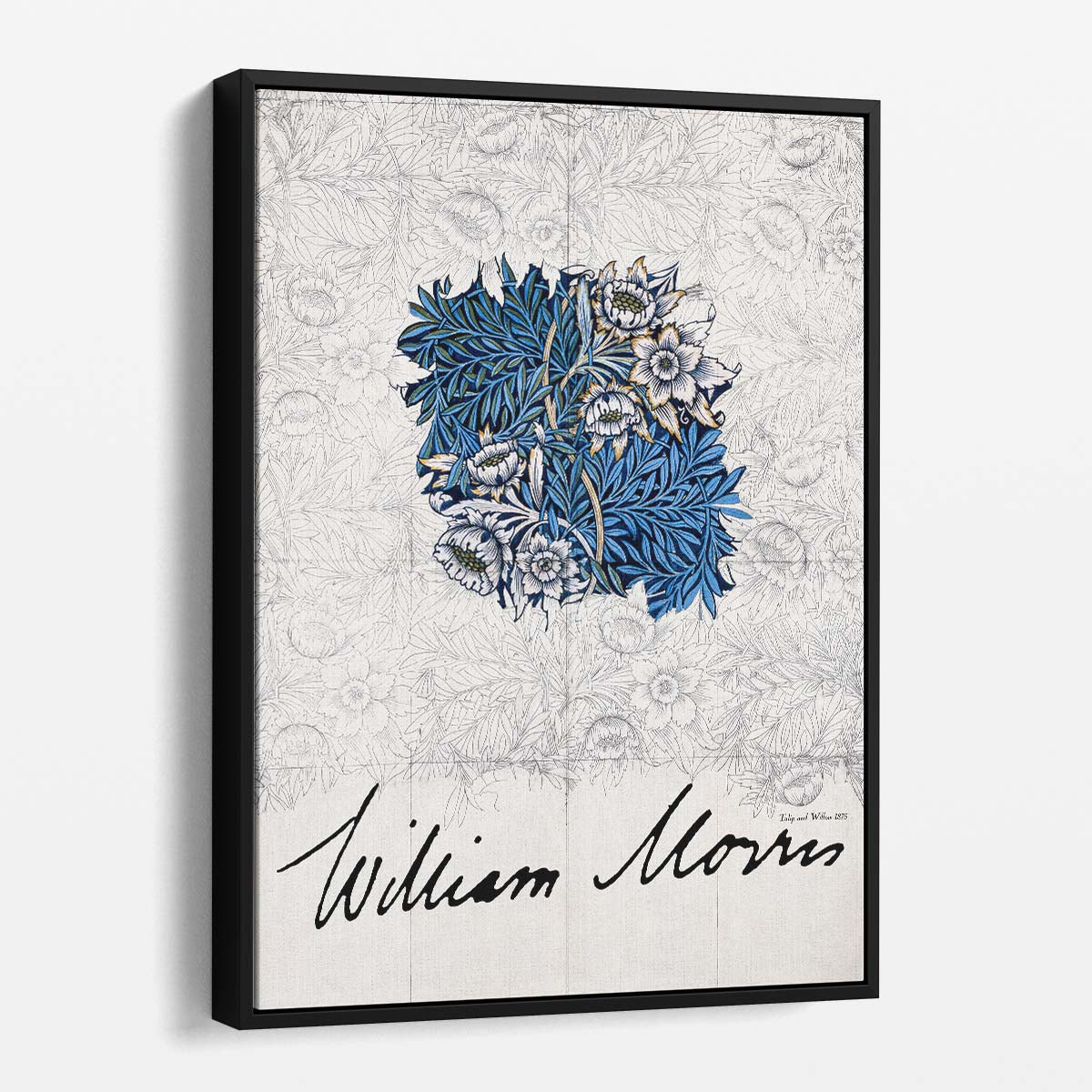 William Morris Vintage Tulip & Willow Botanical Illustration Poster by Luxuriance Designs, made in USA