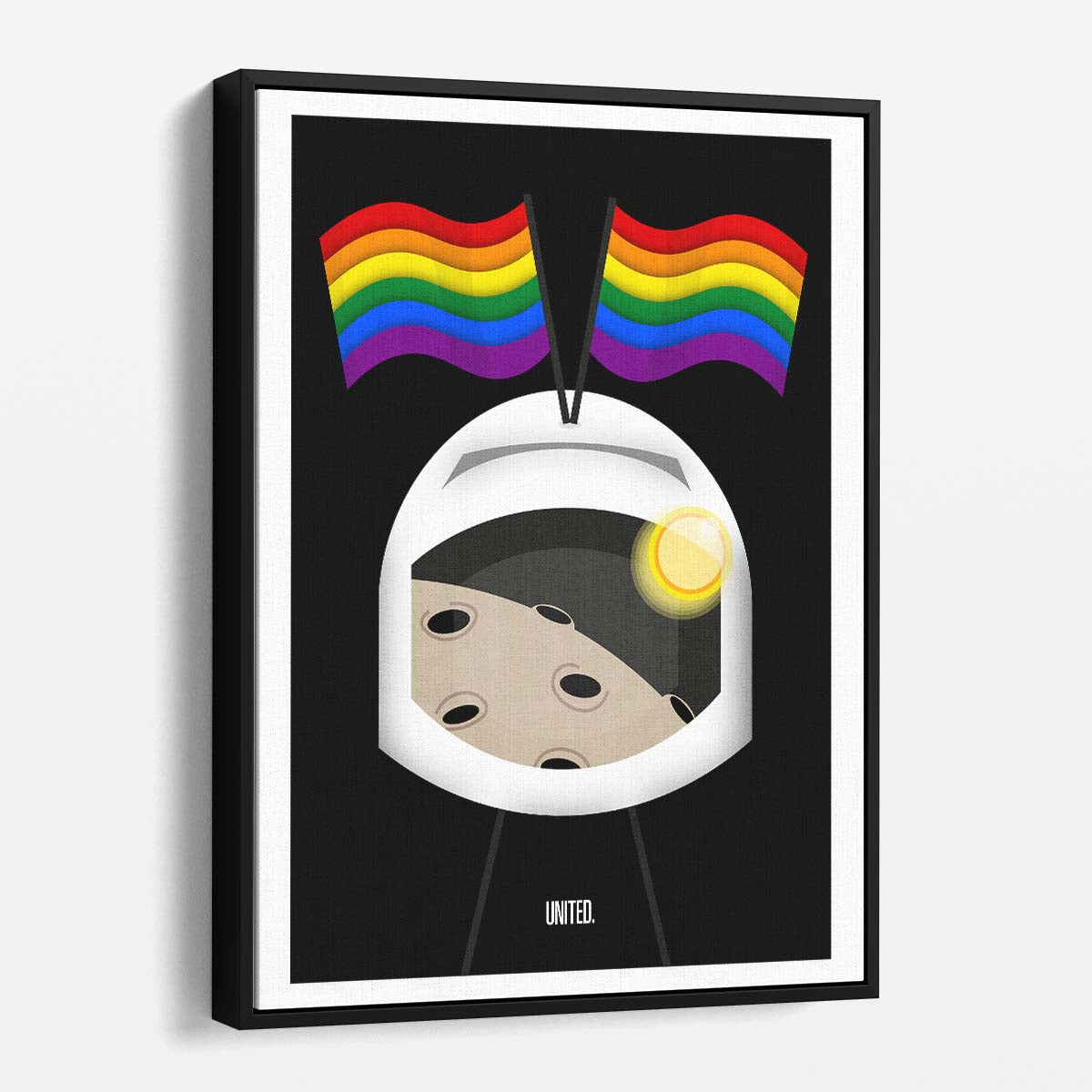 Inspirational LGBT Astronaut Helmet Art by Frances Collett by Luxuriance Designs, made in USA