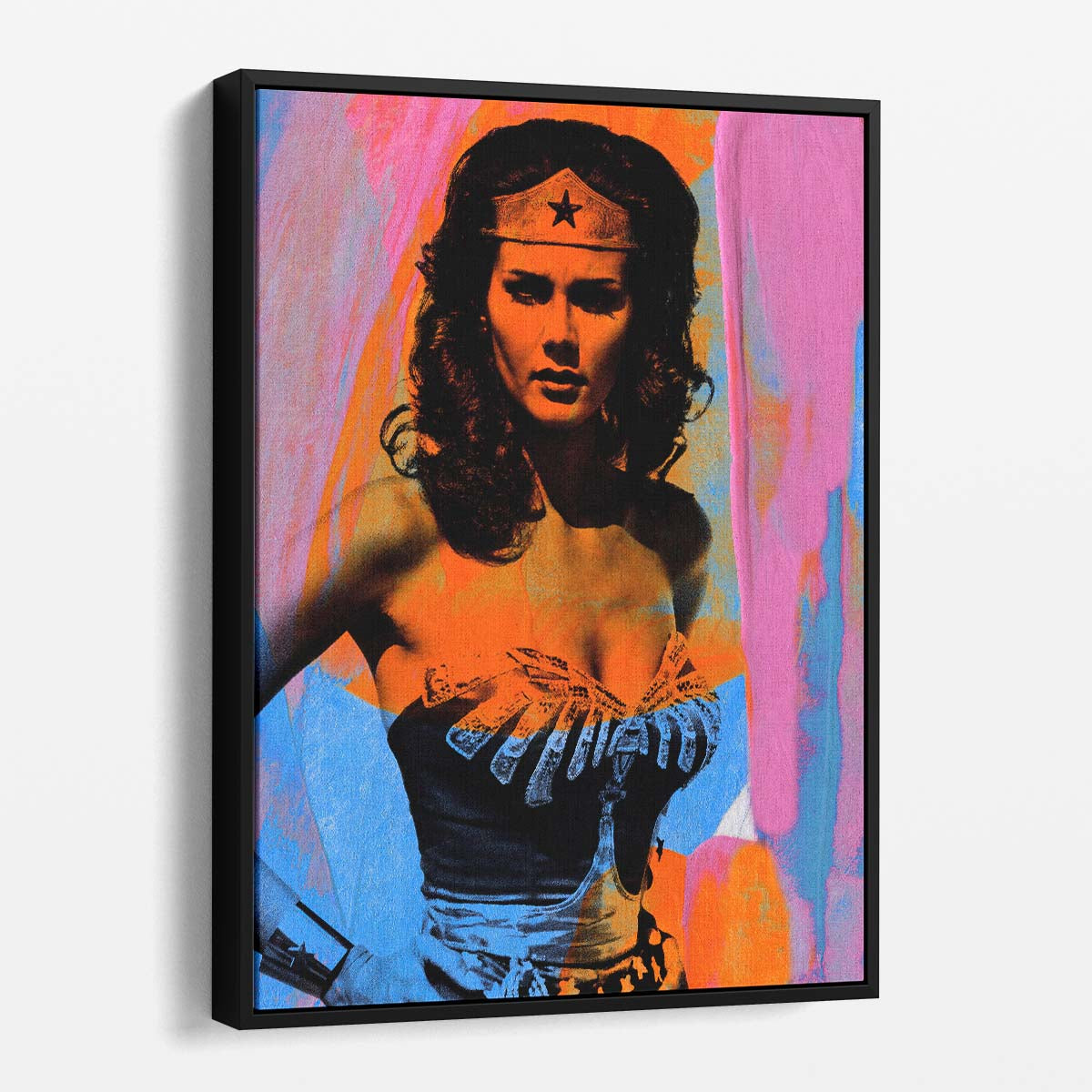 Vintage Wonder Woman Bright Colors Wall Art by Luxuriance Designs. Made in USA.