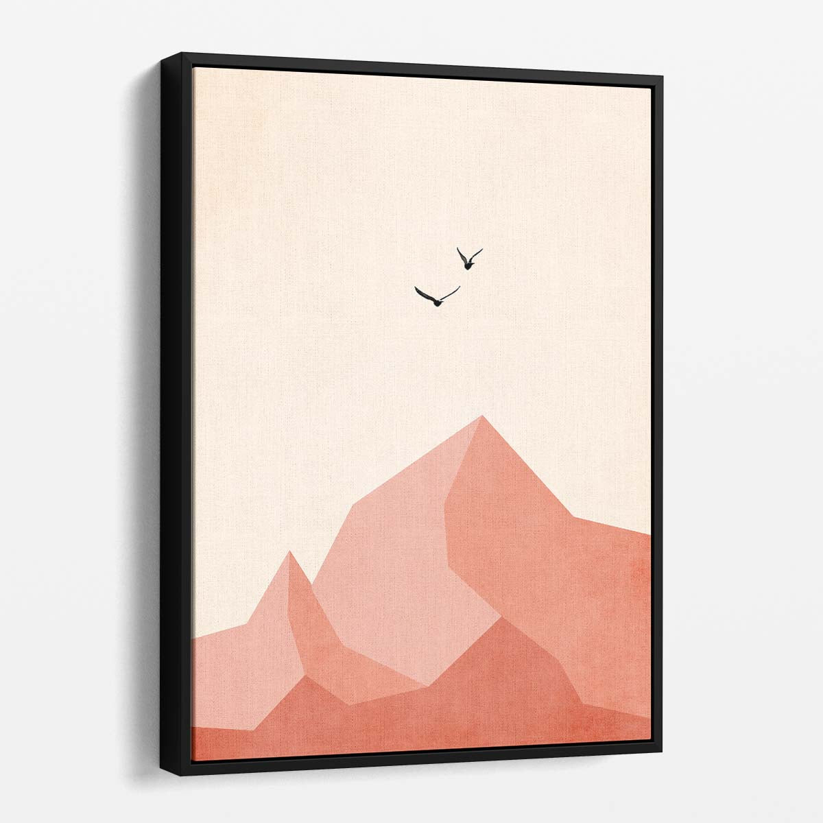 Kubistika's Bright Red Bird Illustration on Zugspitze Mountain Landscape by Luxuriance Designs, made in USA
