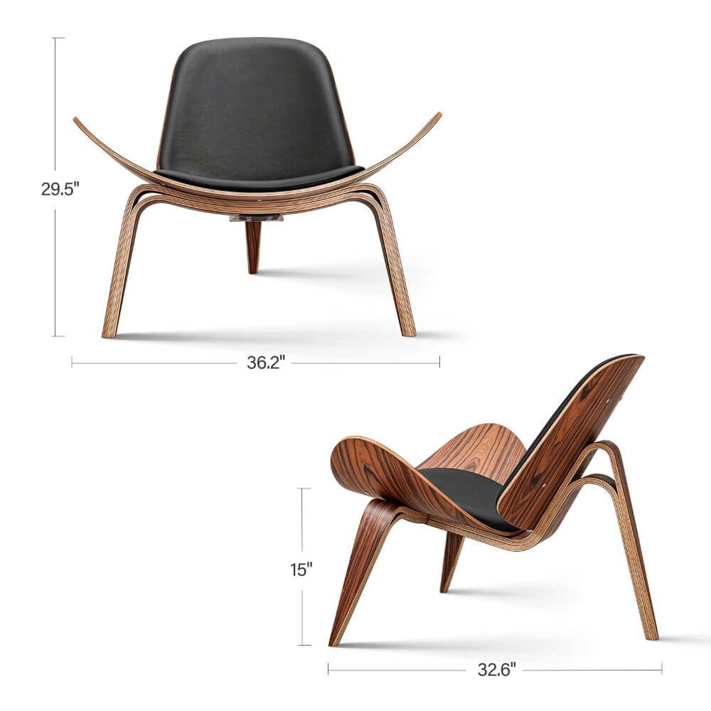 Luxuriance Designs - Hans Wegner's CH07 Shell Chair Replica Product Dimension - Review