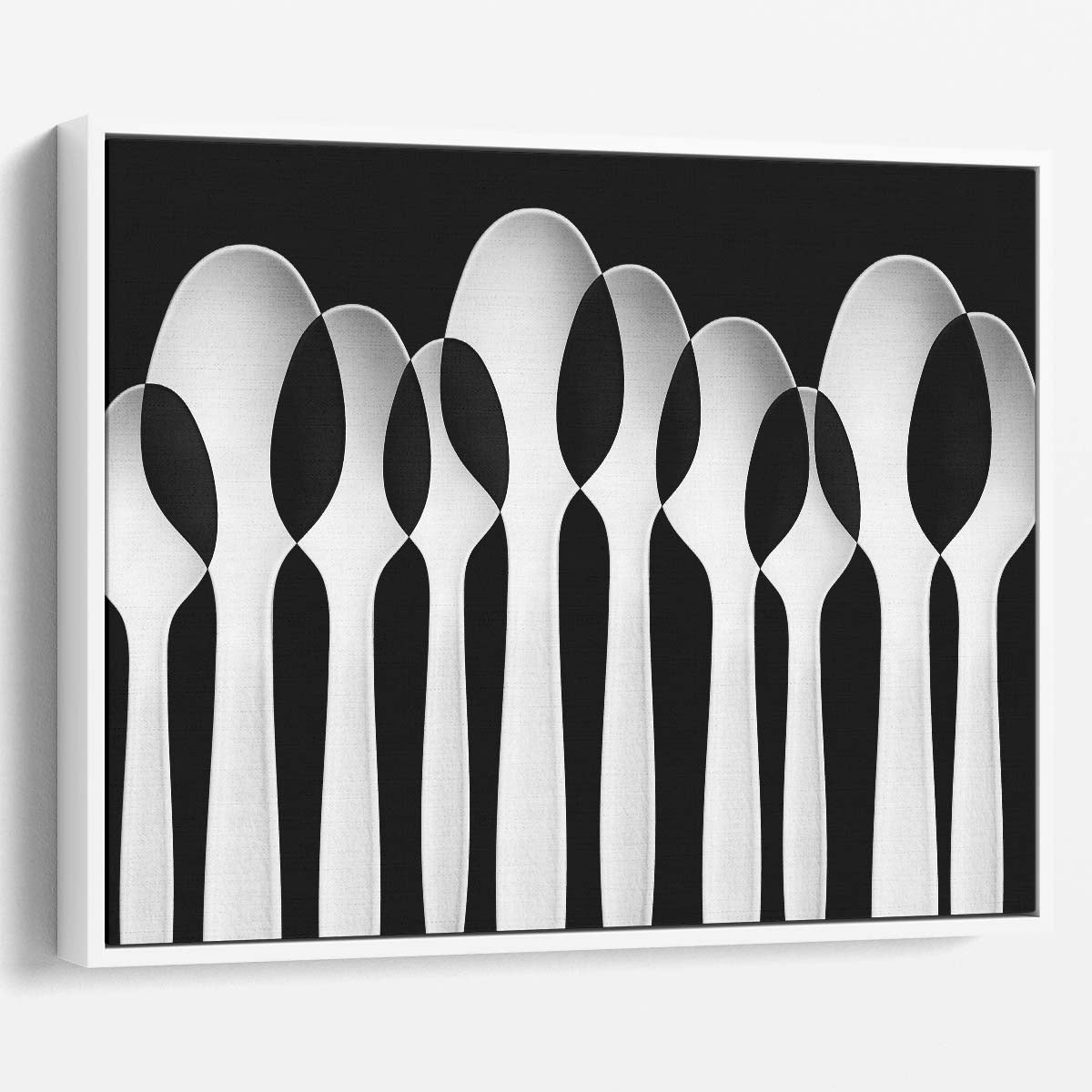 Monochrome Zebra & Forest Spoon Pattern Wall Art by Luxuriance Designs. Made in USA.