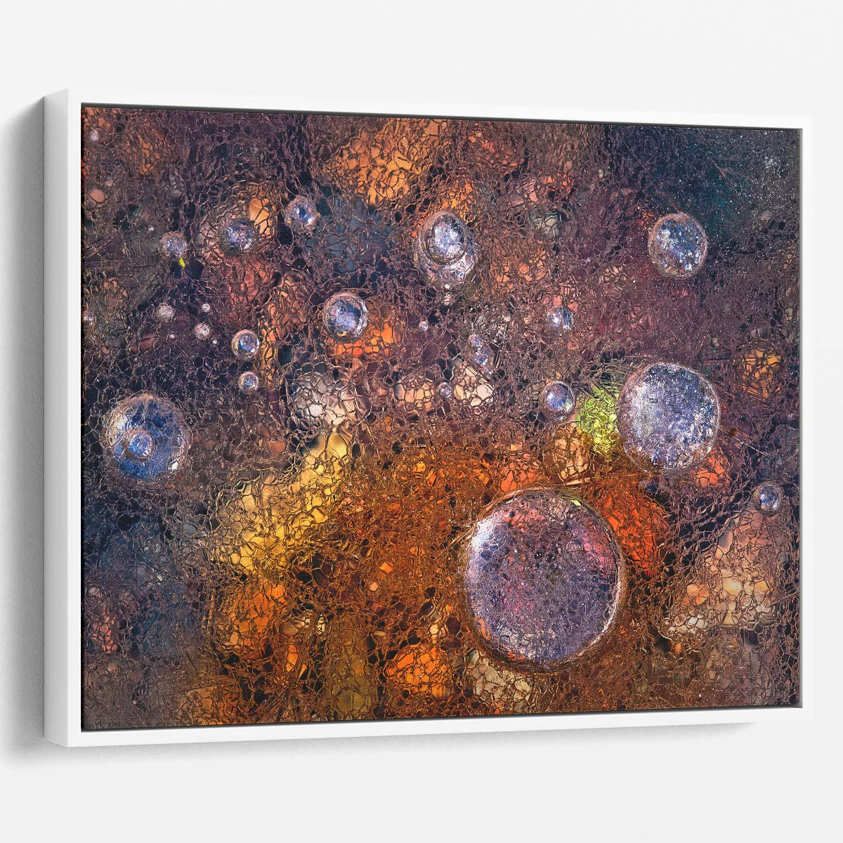 Frozen Cosmos & Autumnal Landscape Abstract Wall Art by Luxuriance Designs. Made in USA.