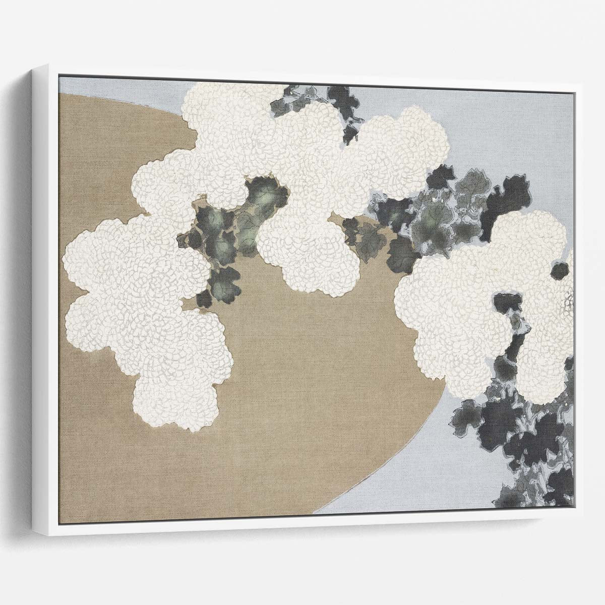 Vintage Sekka Momoyogusa Japanese Blossom Floral Wall Art by Luxuriance Designs. Made in USA.