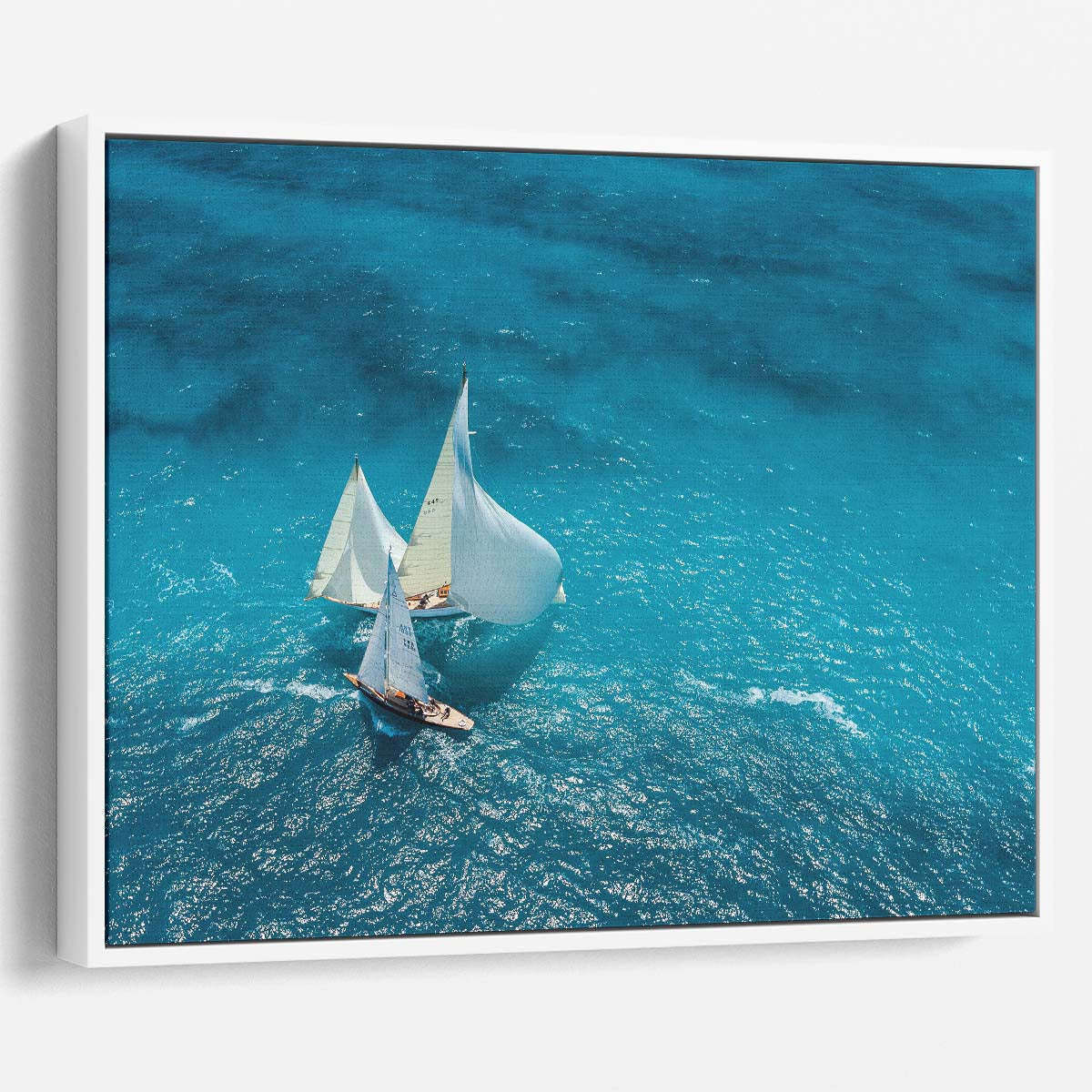 Aerial Maritime Race Adventure Seascape Wall Art by Luxuriance Designs. Made in USA.