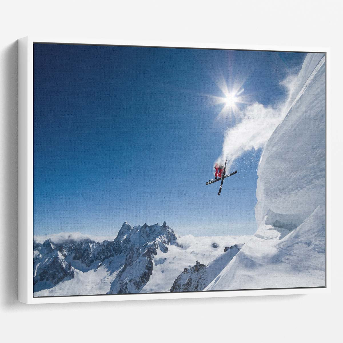 Extreme Ski Jump in Snowy Alps - Tristan Shu Wall Art