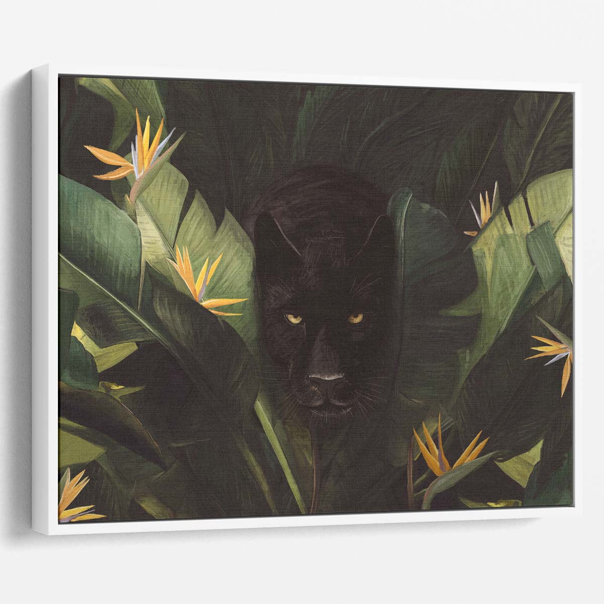 Black Panther Close-Up Painting by Florent Bodart Wall Art
