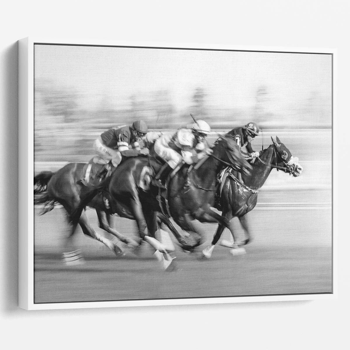 Dynamic Equestrian Race Speed & Motion Wall Art by Luxuriance Designs. Made in USA.