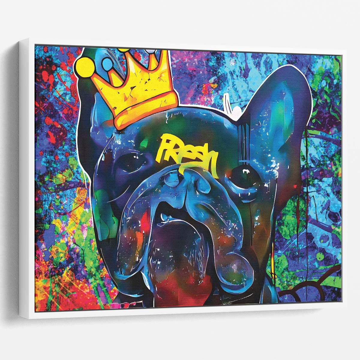 King Bulldog Graffiti Wall Art by Luxuriance Designs. Made in USA.