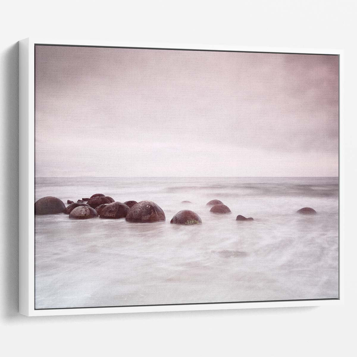 Moeraki Boulders Seascape Serene Long Exposure Photography Wall Art