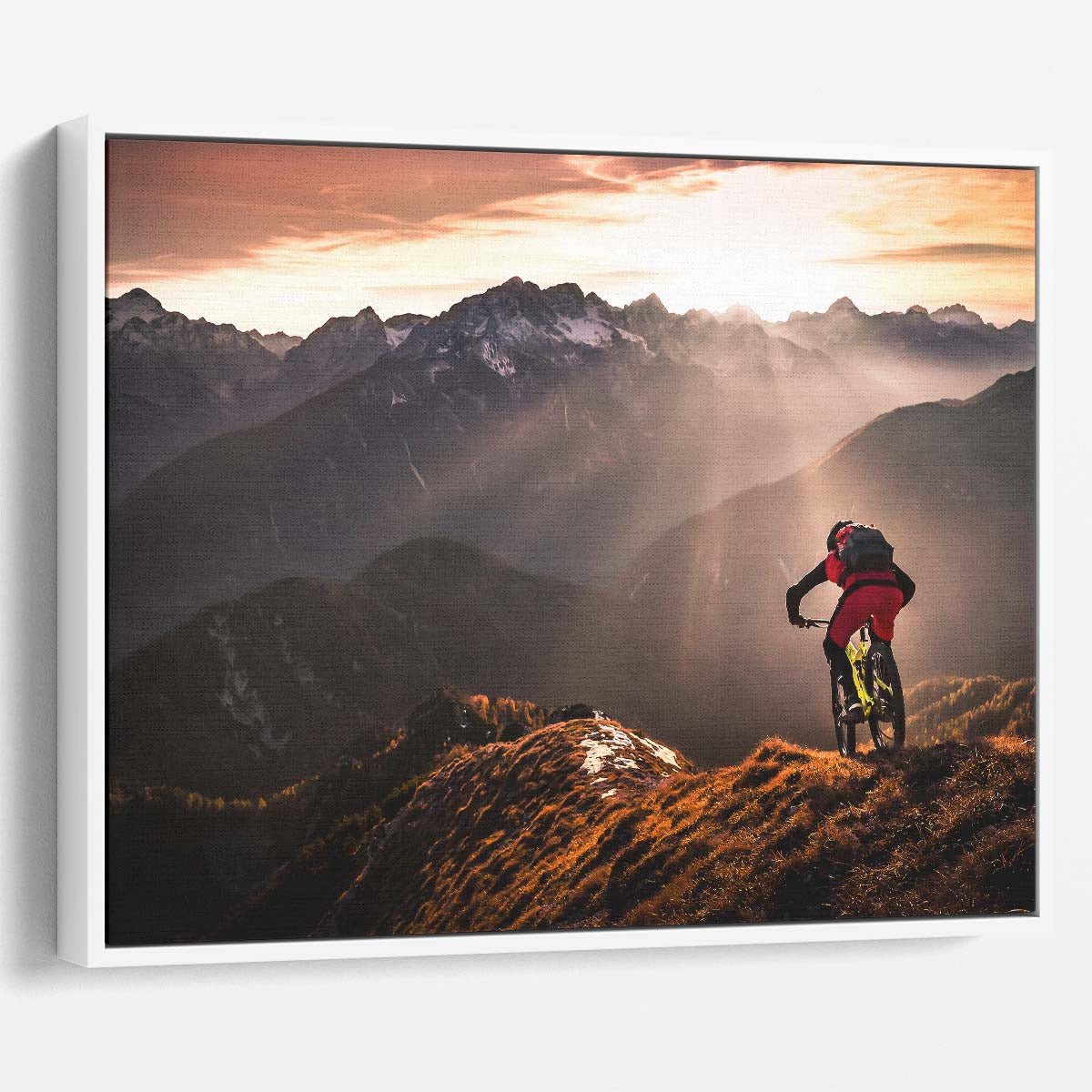 Slovenia Mountain Biking Sunset Adventure Photography Wall Art
