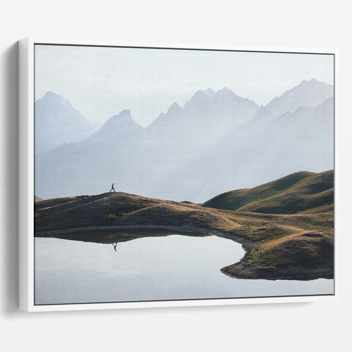 Serene Sunrise Over Koruldi Lakes Mountain Reflection Wall Art