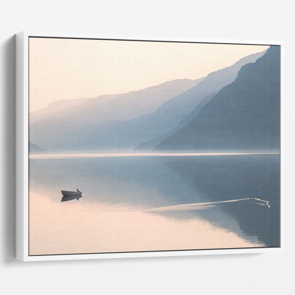Serene Norway Lake & Mountain Landscape Photo Art Wall Art