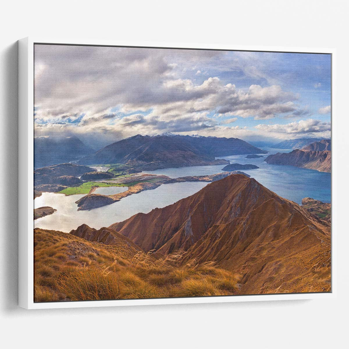 Roy's Peak Panoramic New Zealand Landscape Wall Art by Luxuriance Designs. Made in USA.