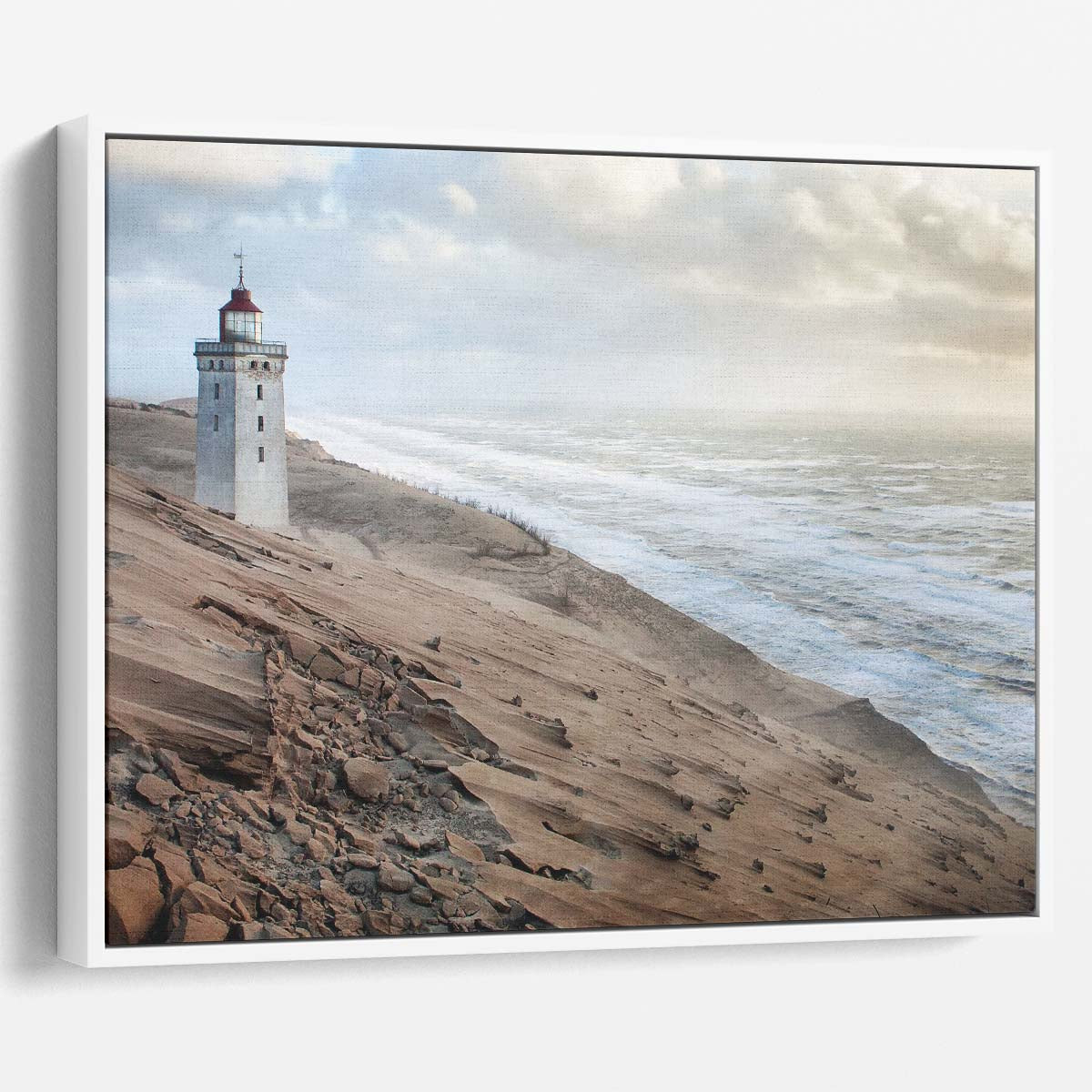 Rubjerg Knude Lighthouse Denmark Coastal Seascape Wall Art by Luxuriance Designs. Made in USA.