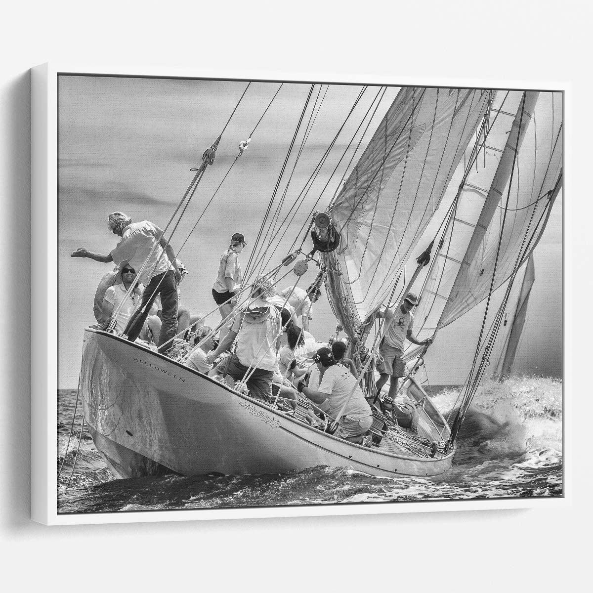 Antibes Maritime Race Monochrome Sailing Photography Wall Art