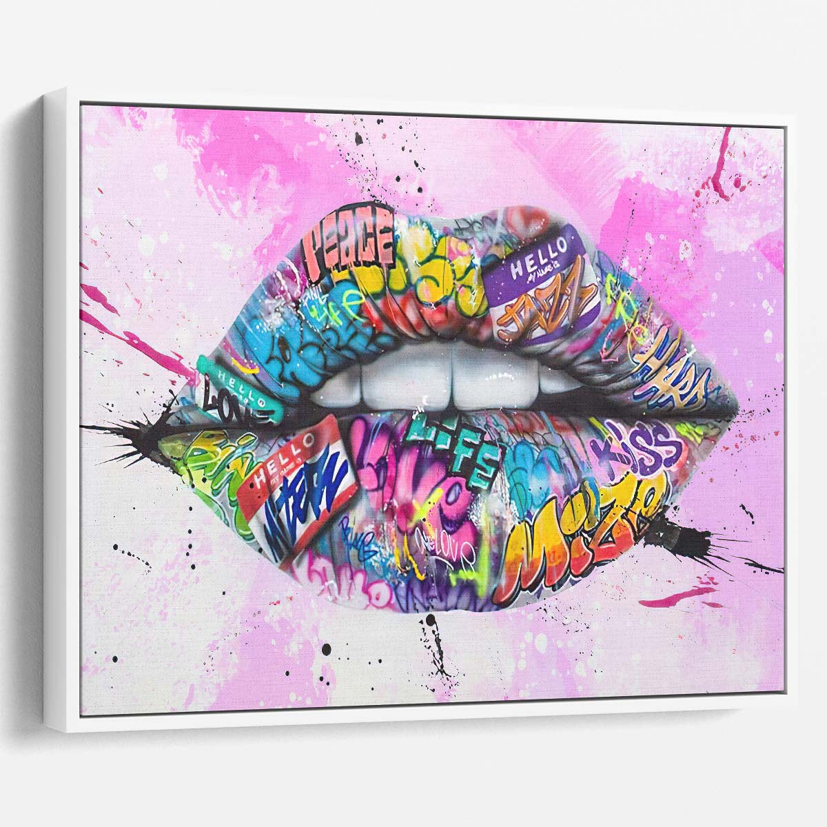 Sexy Graffiti Lips Wall Art by Luxuriance Designs. Made in USA.