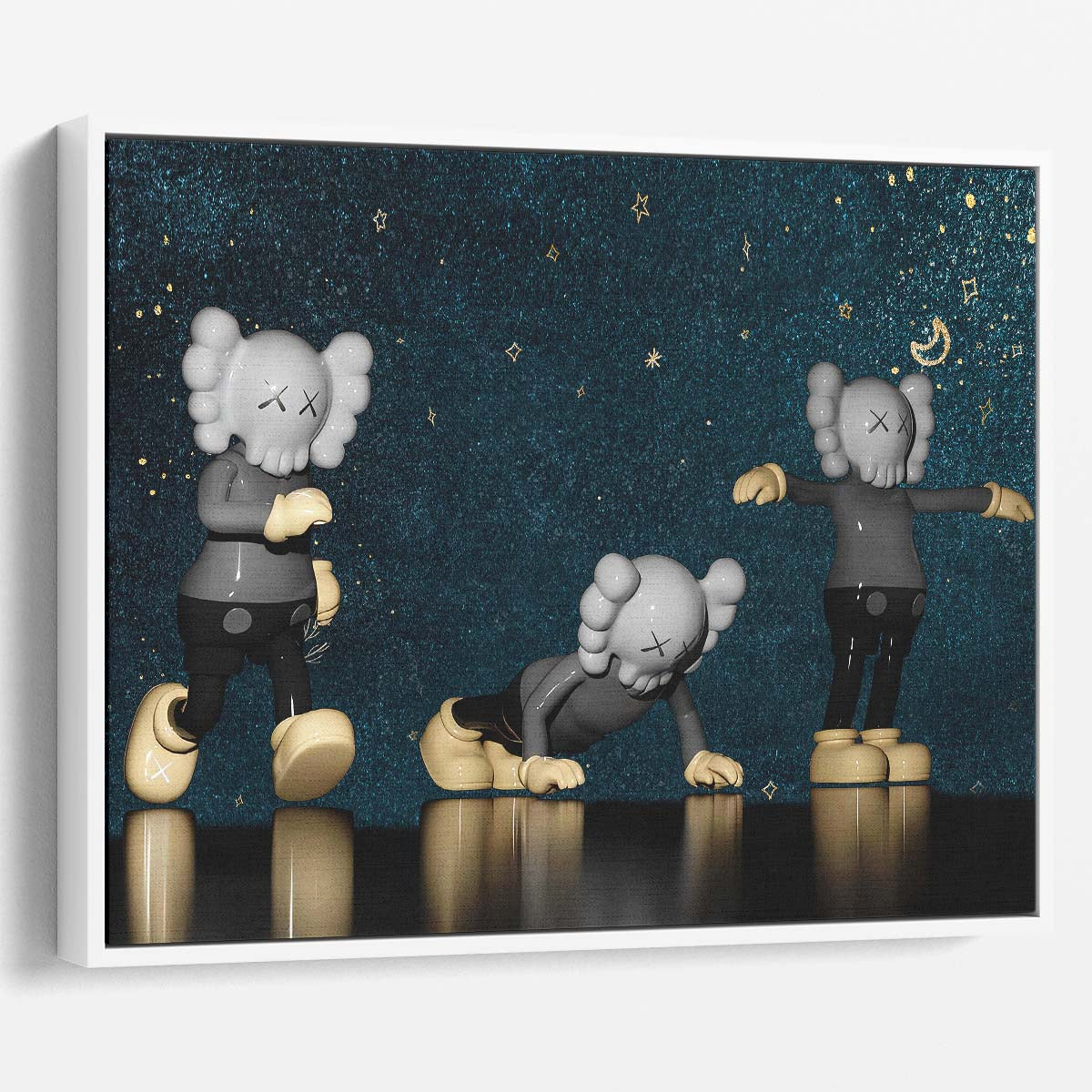 Starry Kaws Wall Art by Luxuriance Designs. Made in USA.