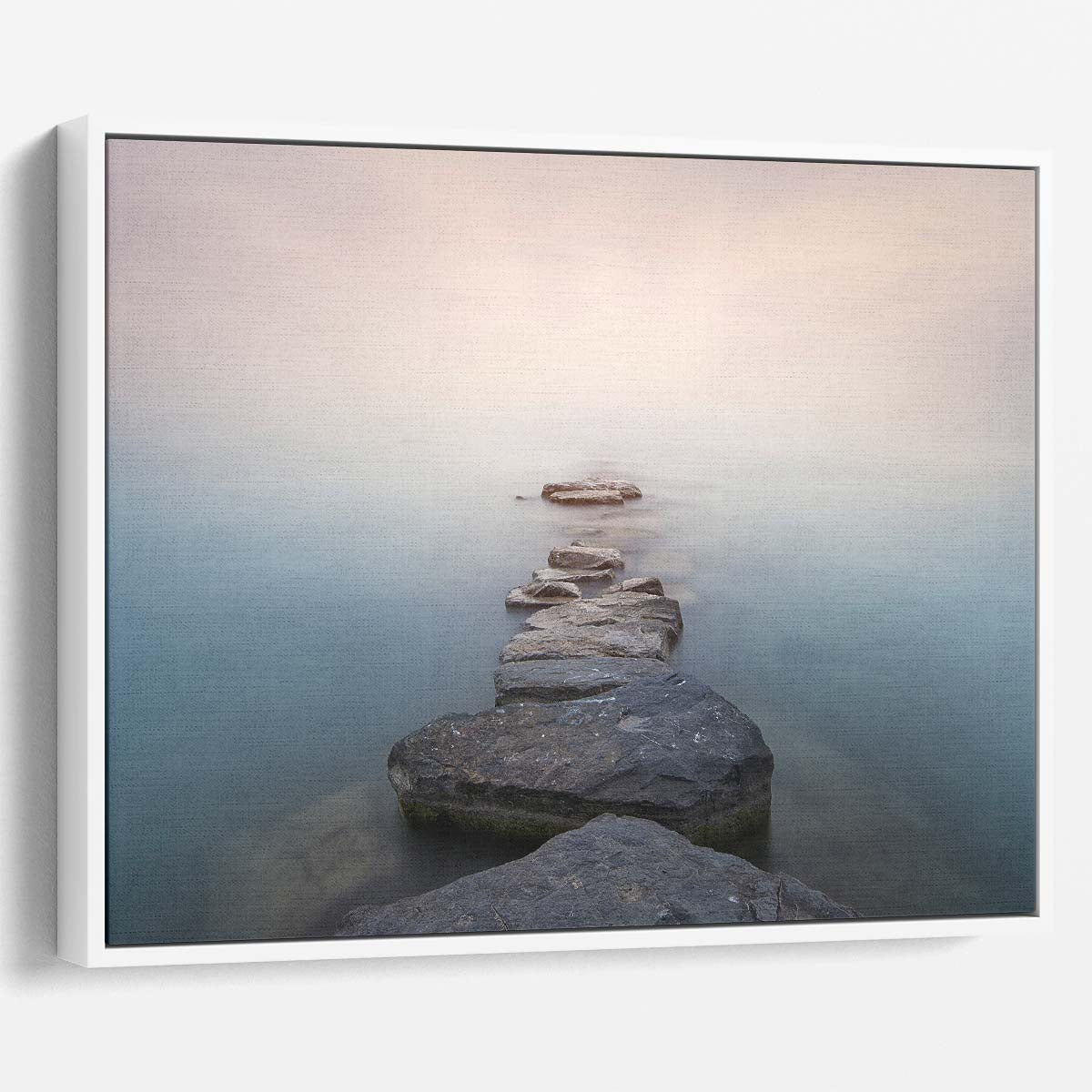 Tranquil Leman Lake Stones Serene Zen Photography Wall Art