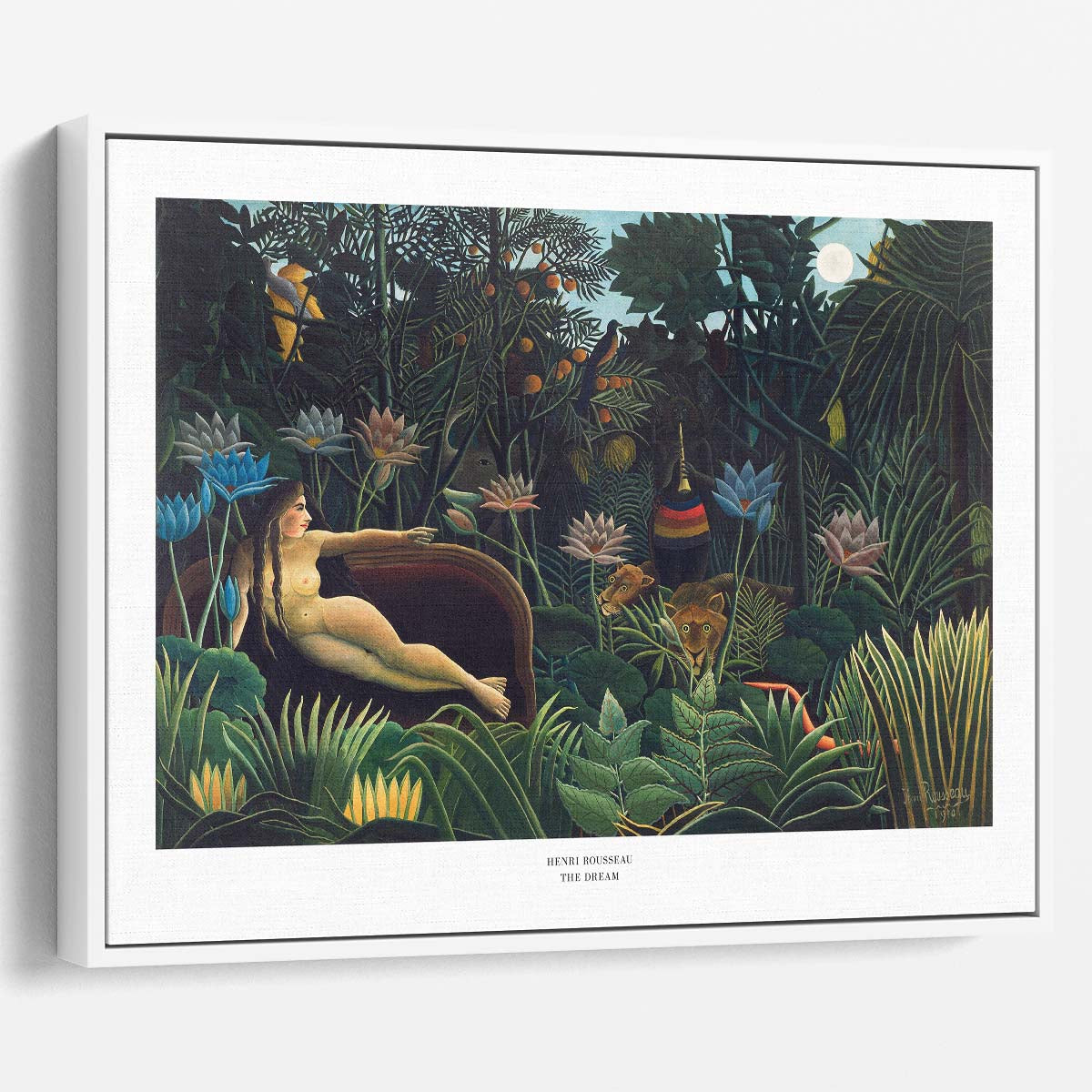 Henri Rousseau's Dreamy Forest Landscape Acrylic Wall Art by Luxuriance Designs. Made in USA.