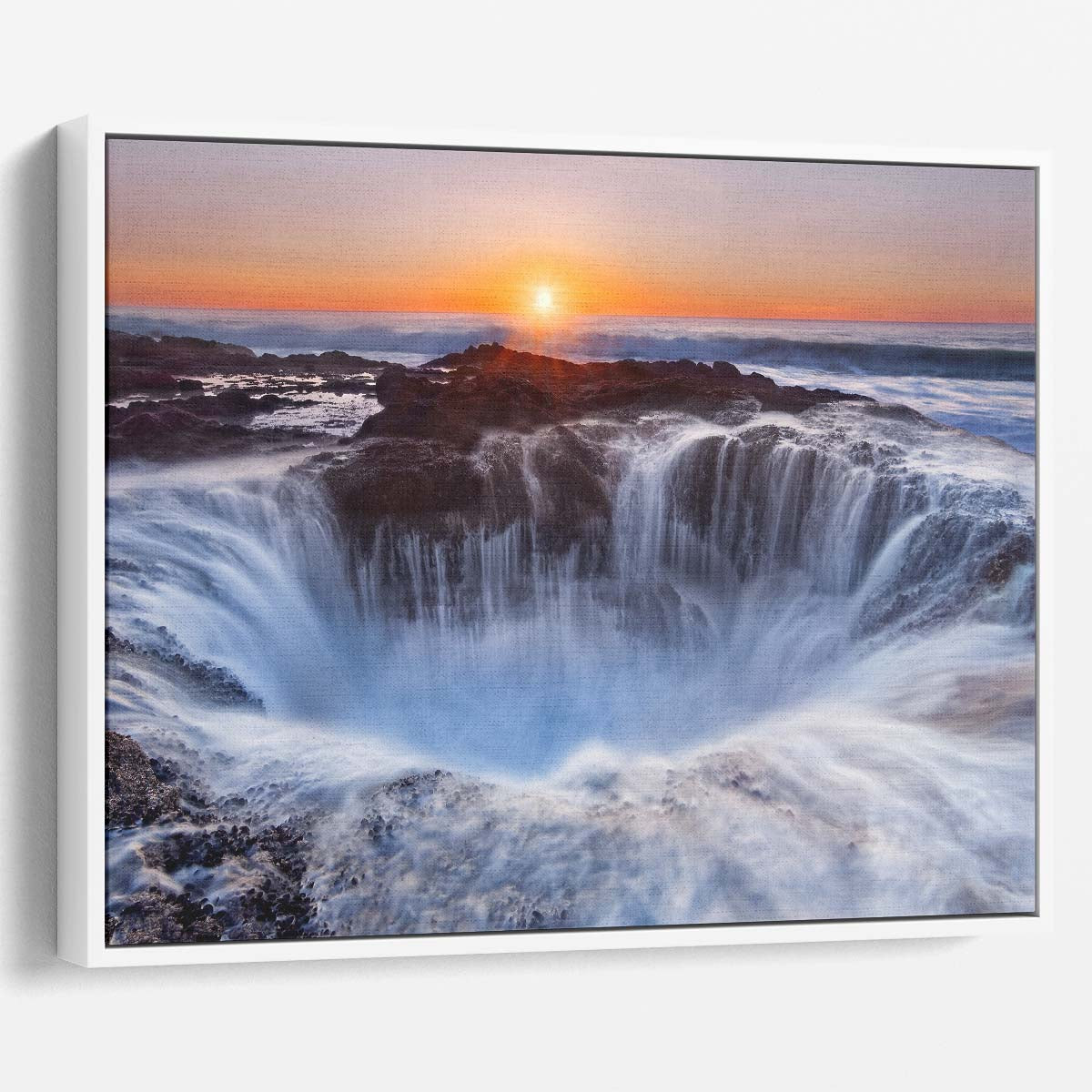 Thor's Well Oregon Silky Sunset Seascape Photography Wall Art