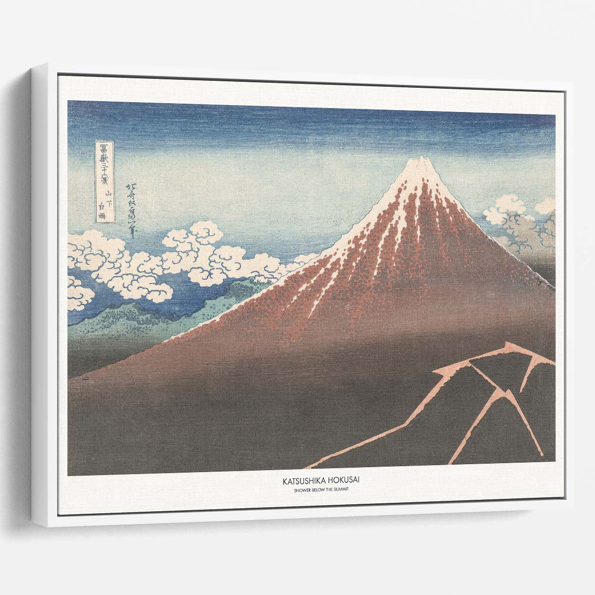 Hokusai Thunderstorm Summit Vintage Japanese Ukiyo-e Landscape Wall Art