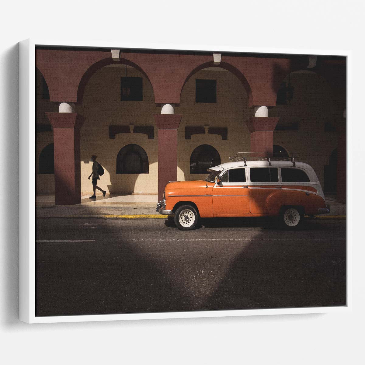 Havana Classic Car Urban Shadows Wall Art by Luxuriance Designs. Made in USA.