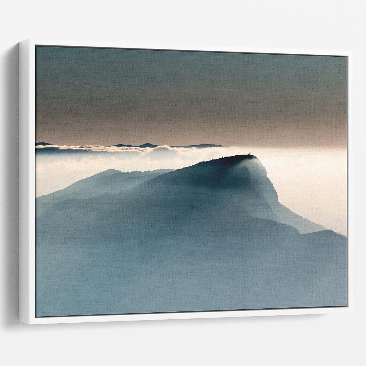 Serene Alpine Cloudscape Chartreuse Mountains Wall Art by Luxuriance Designs. Made in USA.