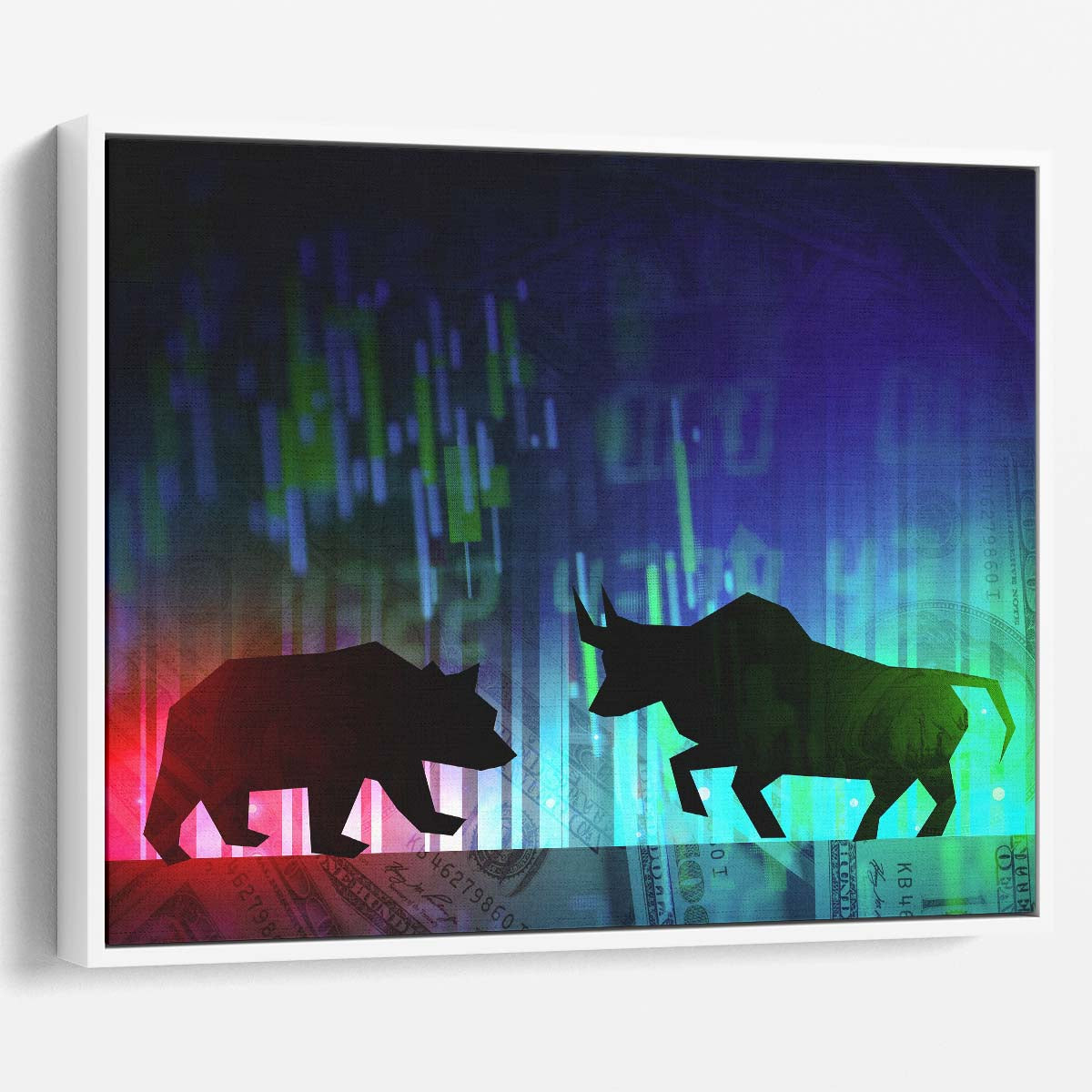 WallStreet Bear and Bull Wall Art by Luxuriance Designs. Made in USA.