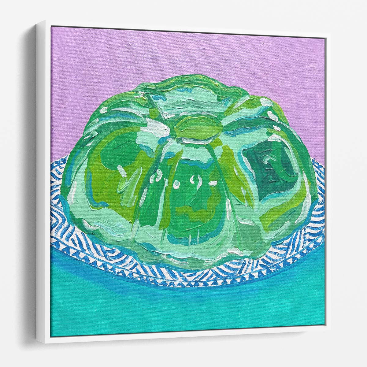 Colorful Gelatin Dessert Artwork Vibrant Kitchen Illustration Wall Art by Luxuriance Designs. Made in USA.