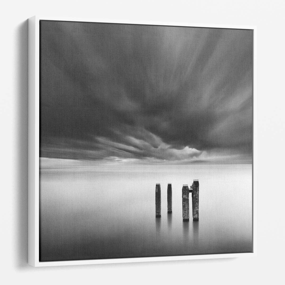 Windswept Decay in Monochrome Seascape by George Digalakis Wall Art by Luxuriance Designs. Made in USA.