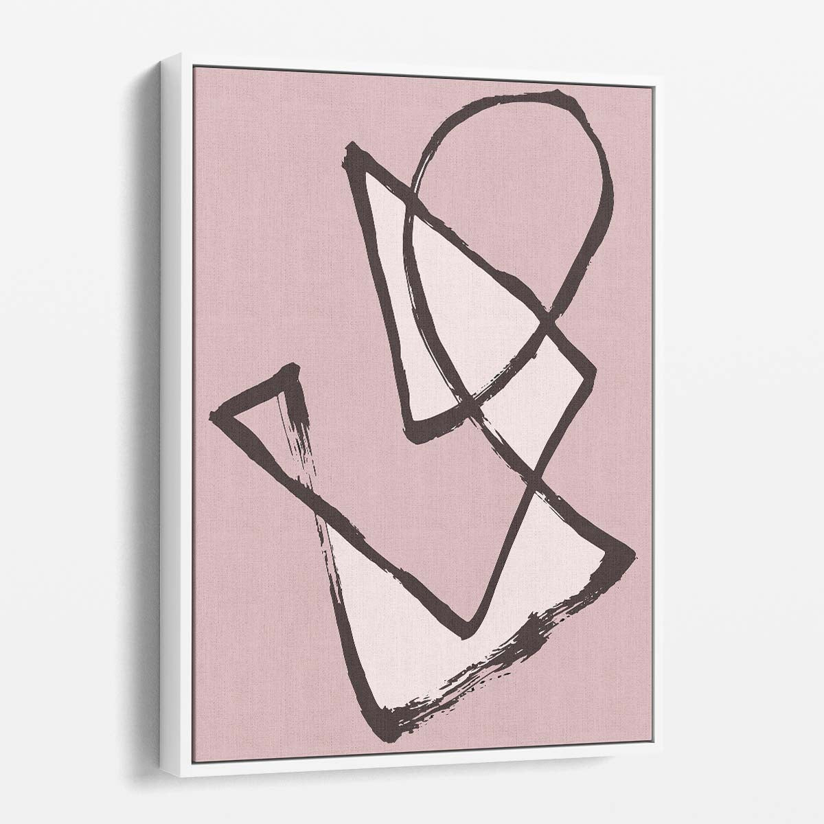 Colourful Abstract Pink Line Art Illustration Wall Decor by Luxuriance Designs, made in USA