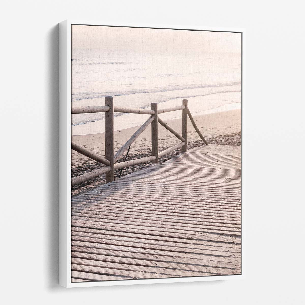 Coastal Landscape Photography Beach, Sea, Sand, Boardwalk Seascape by Luxuriance Designs, made in USA