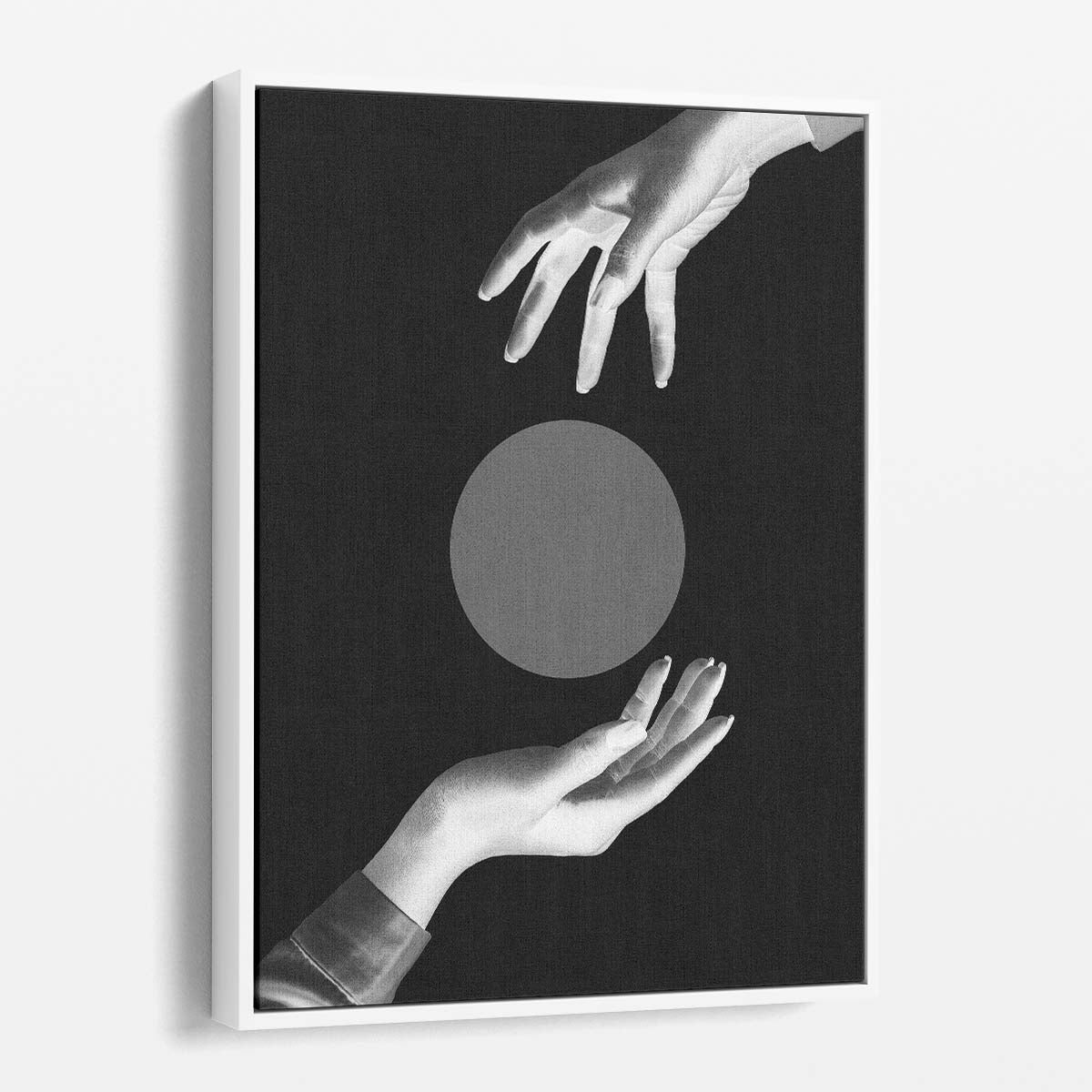 Mid-Century Abstract Monochrome Hand Collage Photography Wall Art by Luxuriance Designs, made in USA