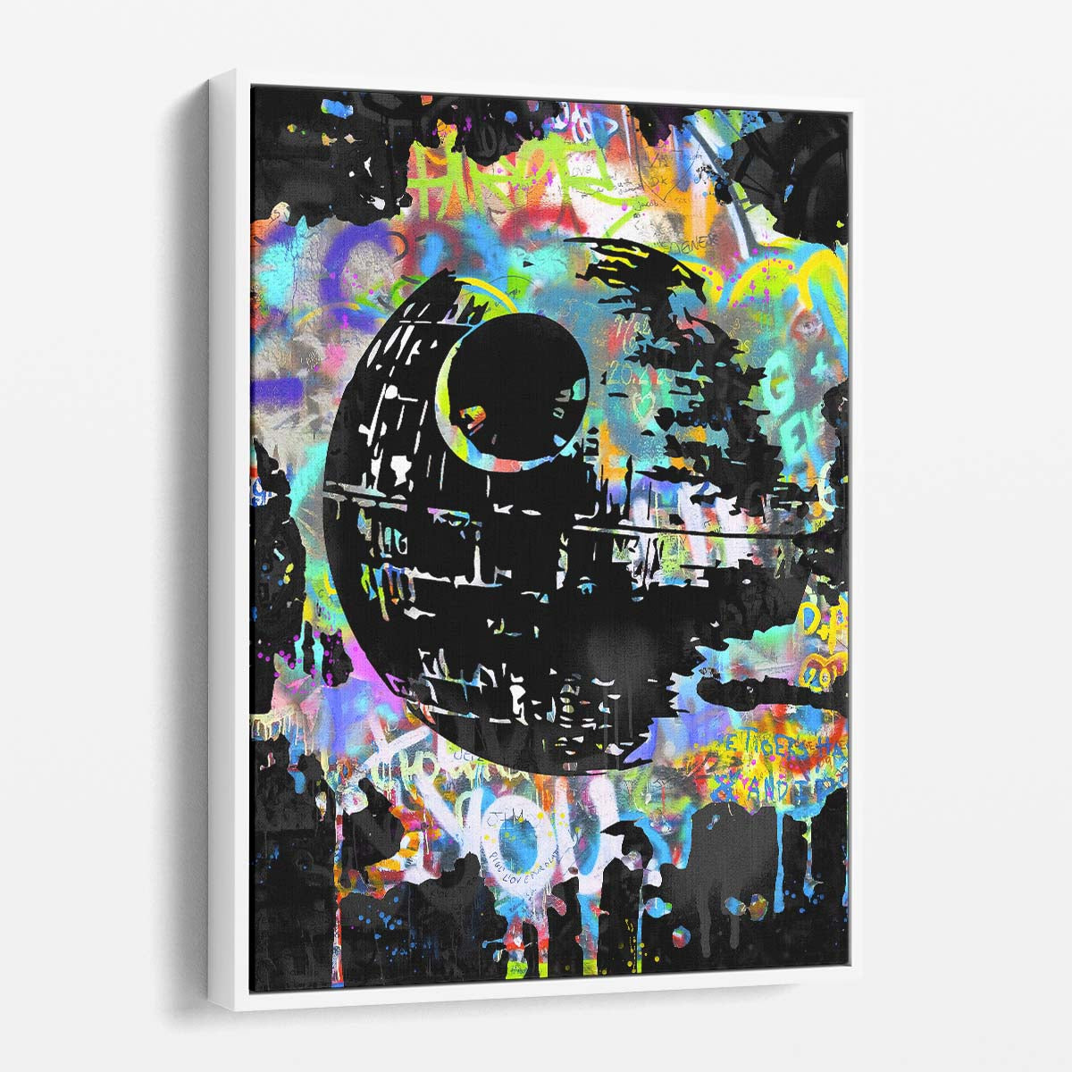 Death Star Graffiti Wall Art by Luxuriance Designs. Made in USA.