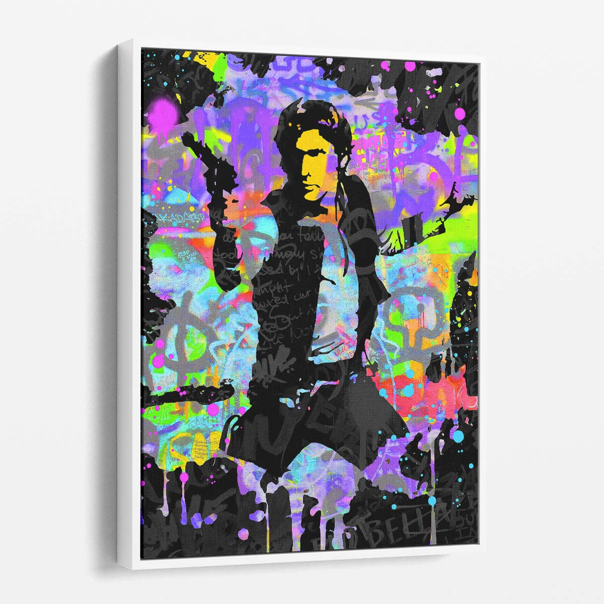 Han Solo Star Wars Graffiti Wall Art by Luxuriance Designs. Made in USA.