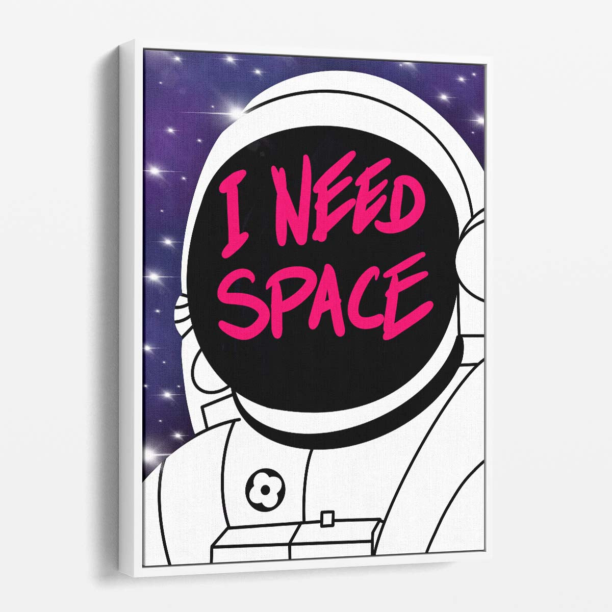 Inspirational Astronaut Space Typography Pop Art Illustration by Luxuriance Designs, made in USA