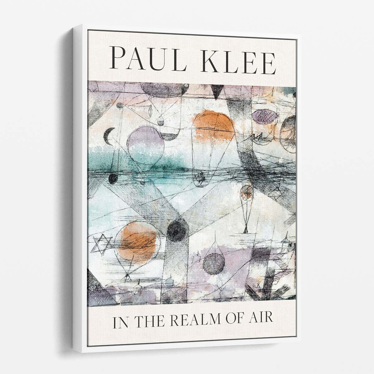 1917 Paul Klee Watercolor Illustration, 'In the Realm of Air' Poster by Luxuriance Designs, made in USA