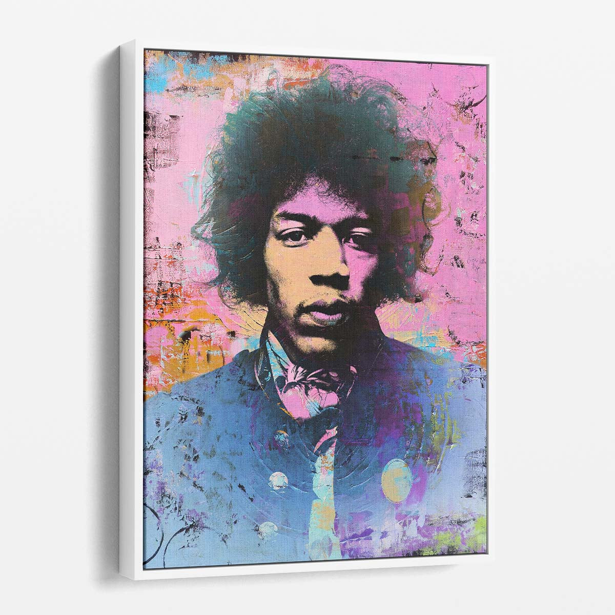 Jimi Hendrix Circles Graffiti Wall Art by Luxuriance Designs. Made in USA.