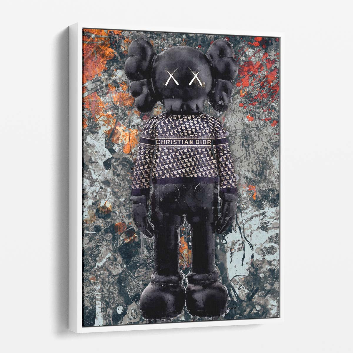 Luxury Kaws Christian Dior Skin Wall Art by Luxuriance Designs. Made in USA.