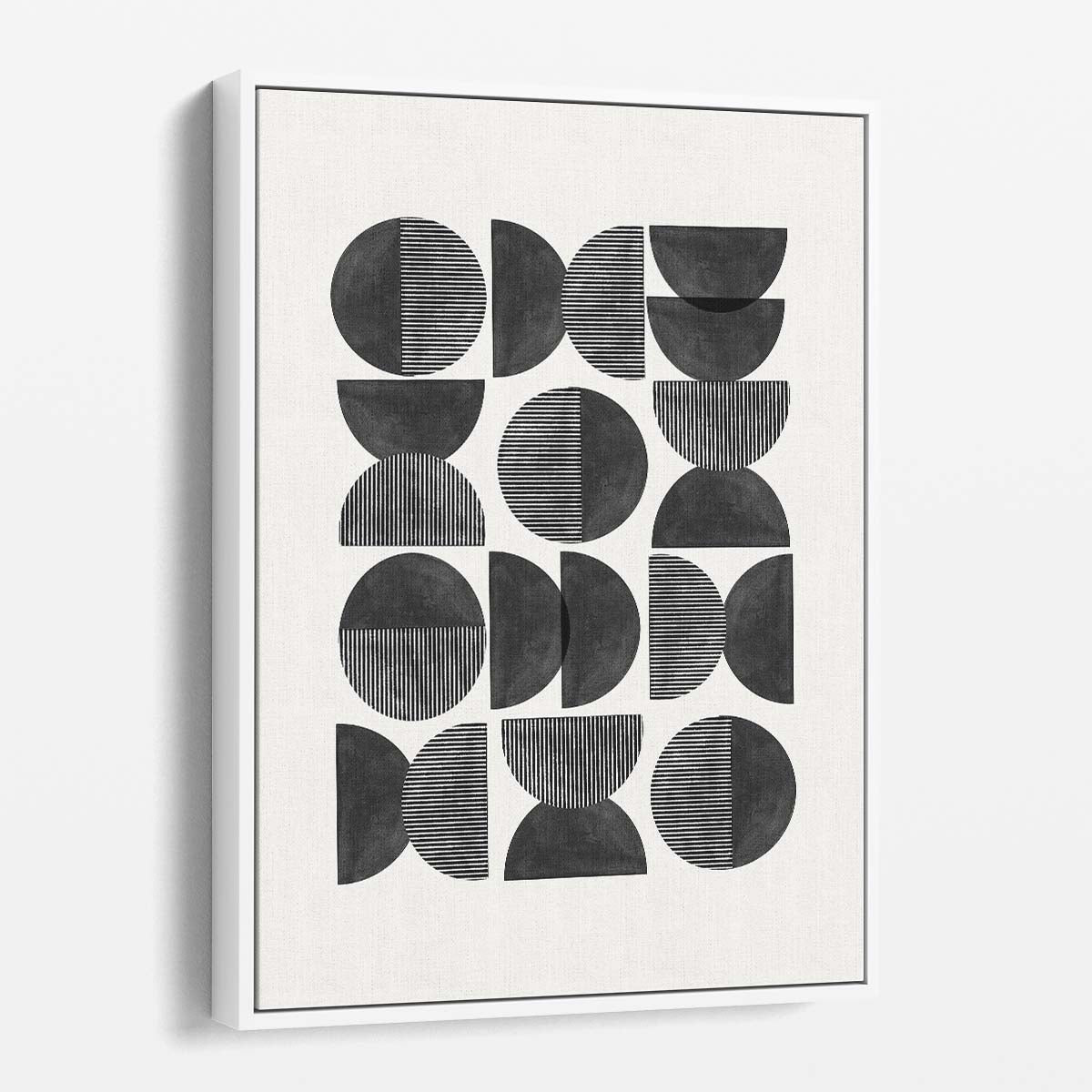 Mid-Century Geometric Illustration Artwork Abstract Monochrome Pattern by THE MIUUS STUDIO by Luxuriance Designs, made in USA