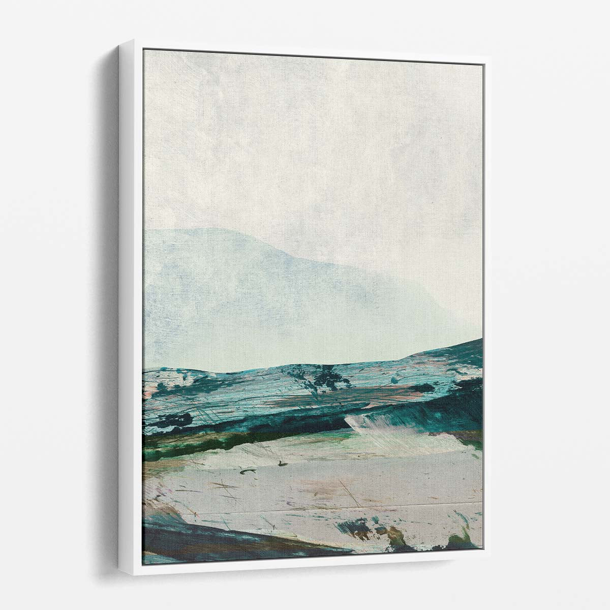 Dan Hobday's Modern Green Mountains Abstract Illustration Art by Luxuriance Designs, made in USA
