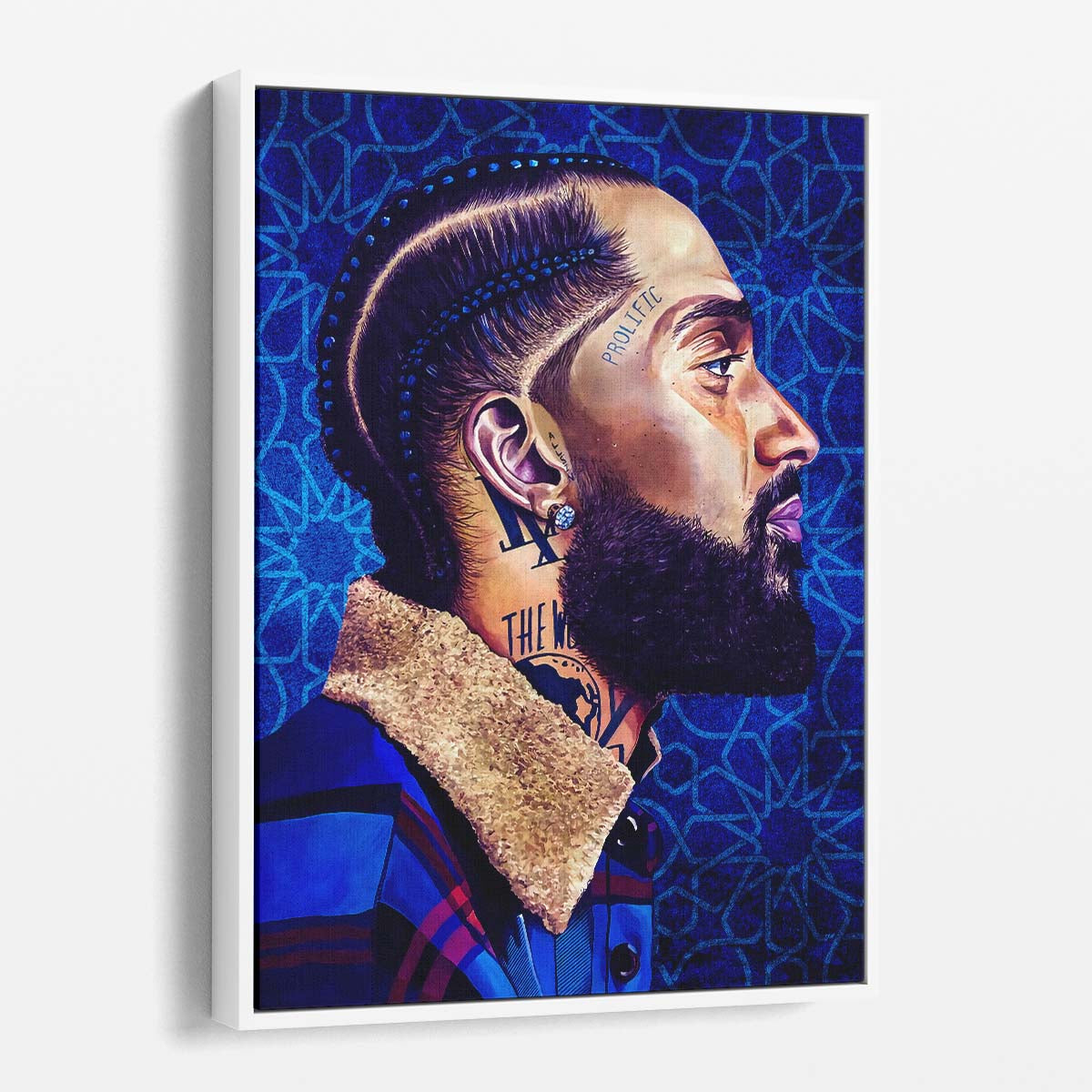 Nipsey Hussle The Marathon Continues Wall Art by Luxuriance Designs. Made in USA.