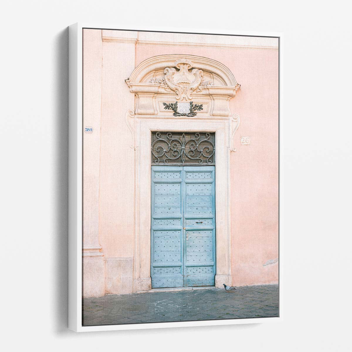 Old Ornate Door Architecture Photography, Rome Italy Wall Art by Luxuriance Designs, made in USA