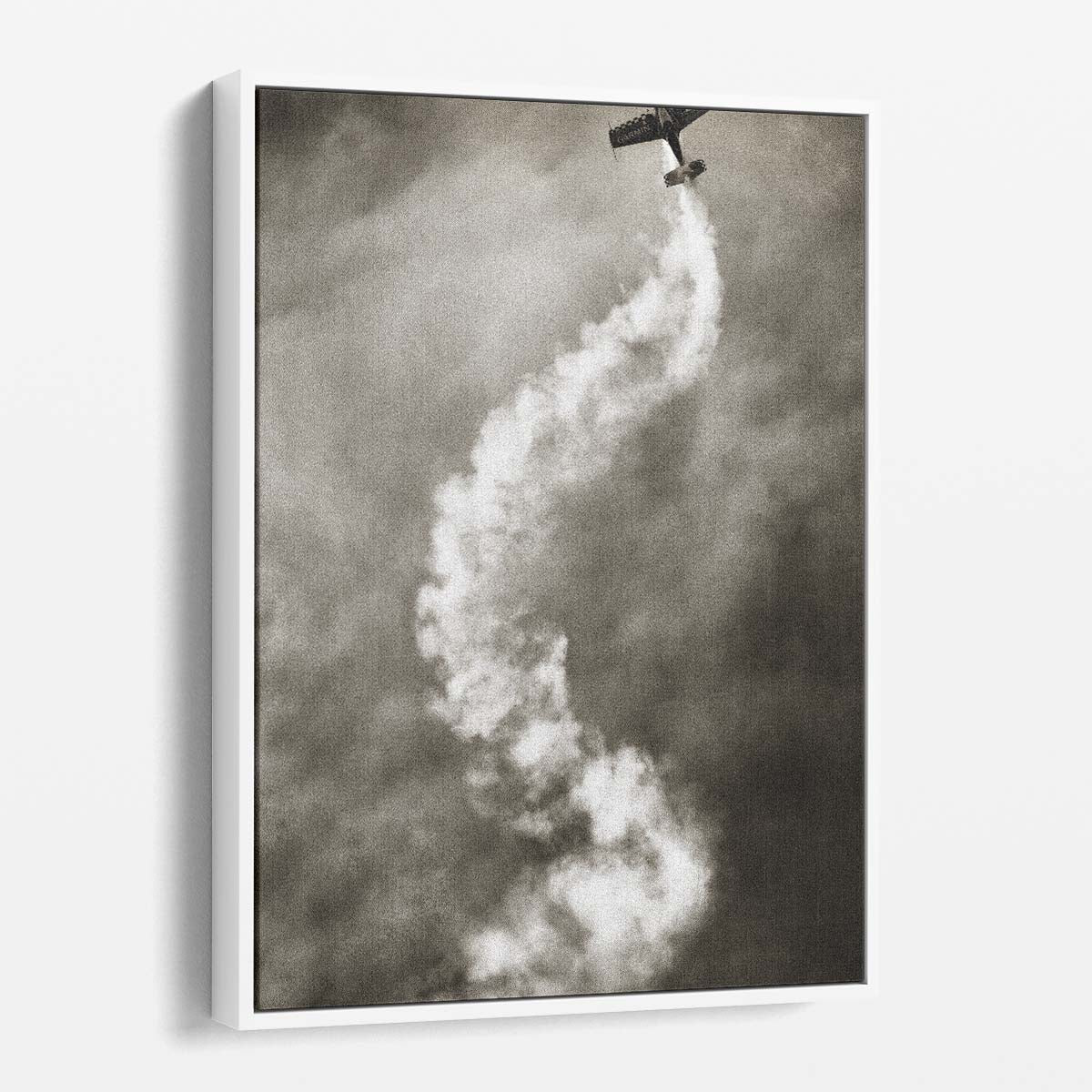 Vintage Aviation Photography Fast Stunt Plane Tricks in Sepia by Luxuriance Designs, made in USA